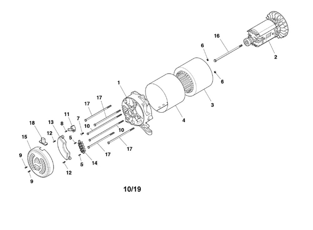 Alternator Diagram and Parts List for 030734-00  Briggs and Stratton Generator